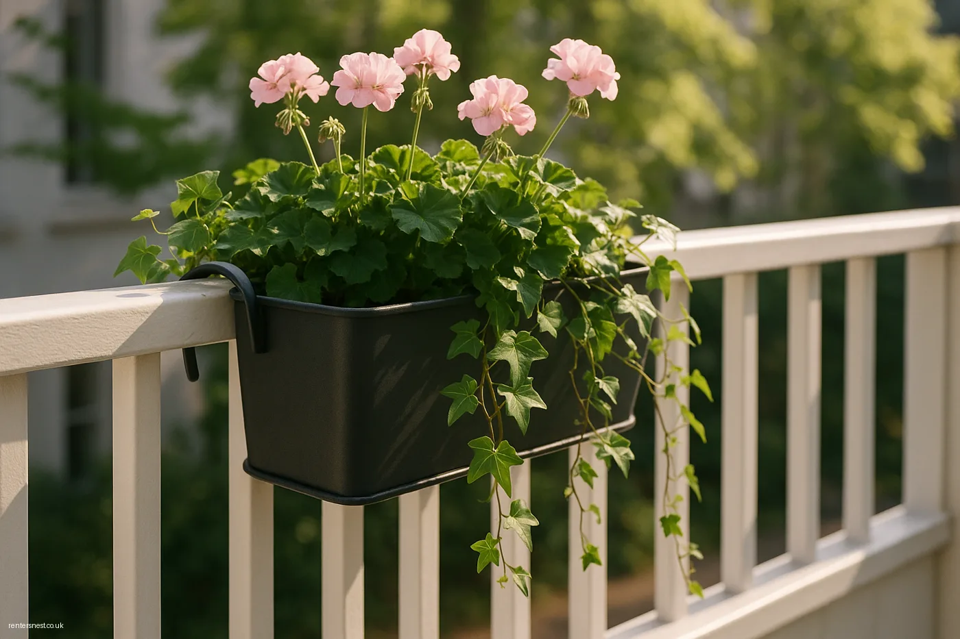 Use a Freestanding Railing Planter for Greenery