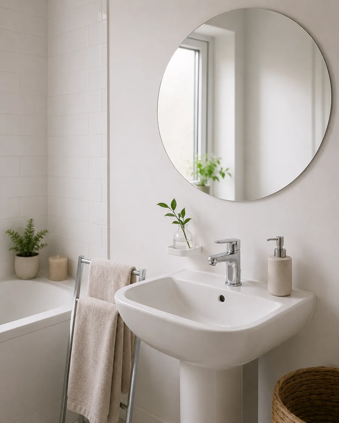 10 Beautiful Damage-Free Small Bathroom Ideas You Can Take With You When You Move