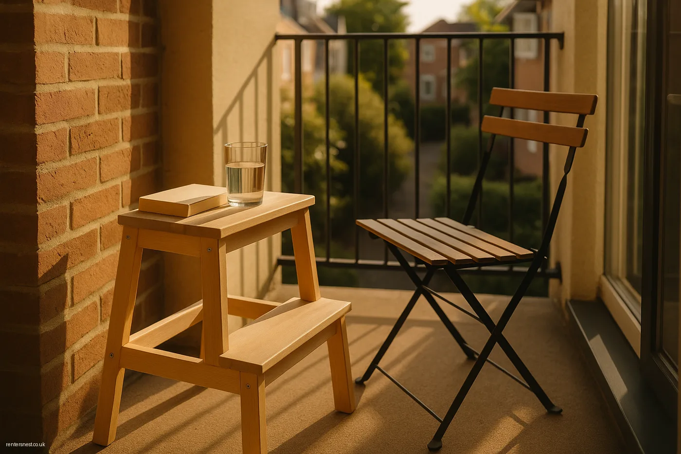 Clip-On Balcony Table Using BEKVÄM Step Stool