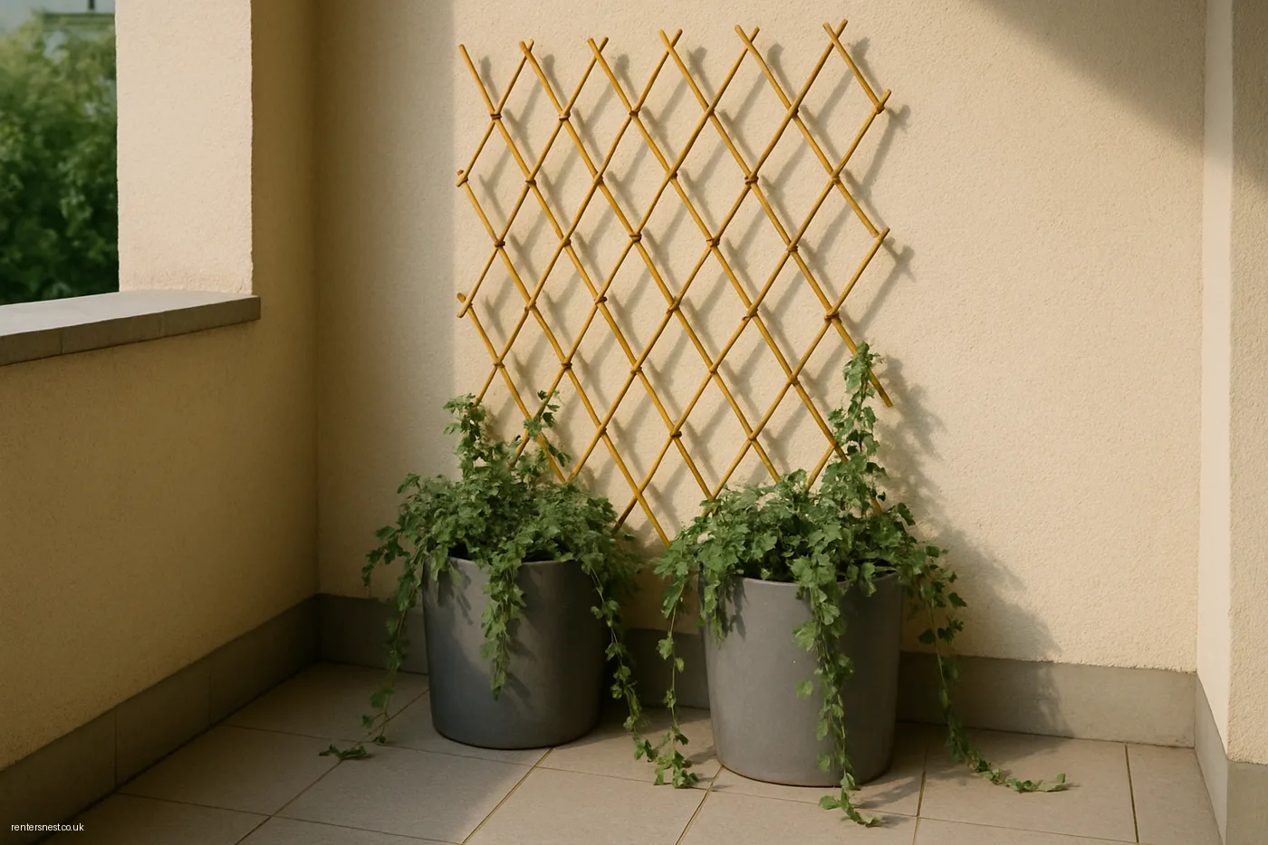 Freestanding Trellis Privacy Screen Without Drilling