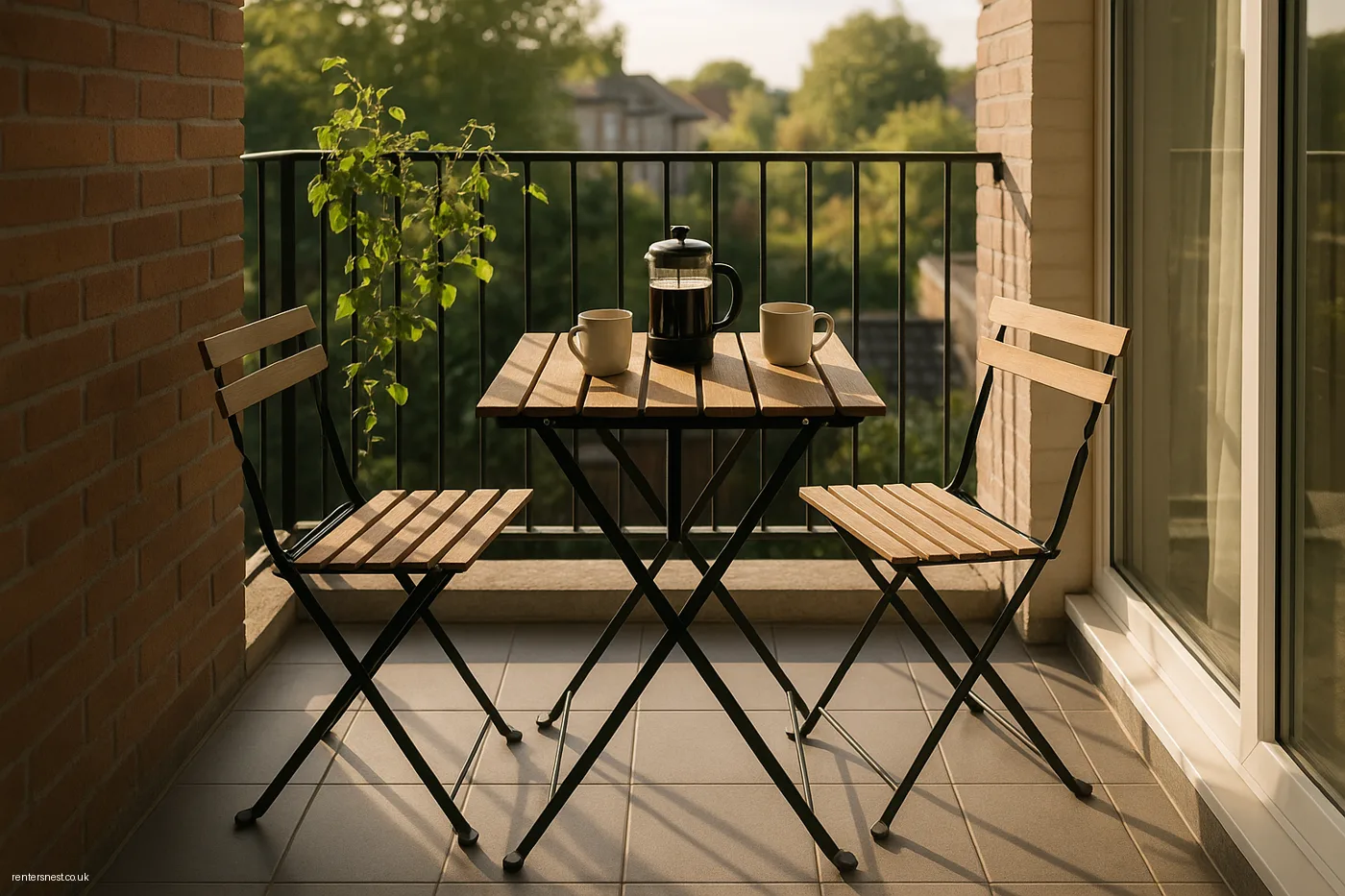 Folding TARNO Bistro Set for Tight Spaces