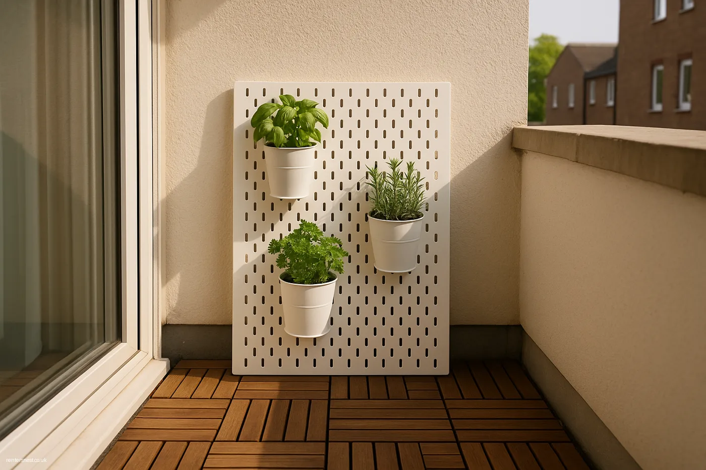 Vertical Herb Wall Using SKADIS Pegboard