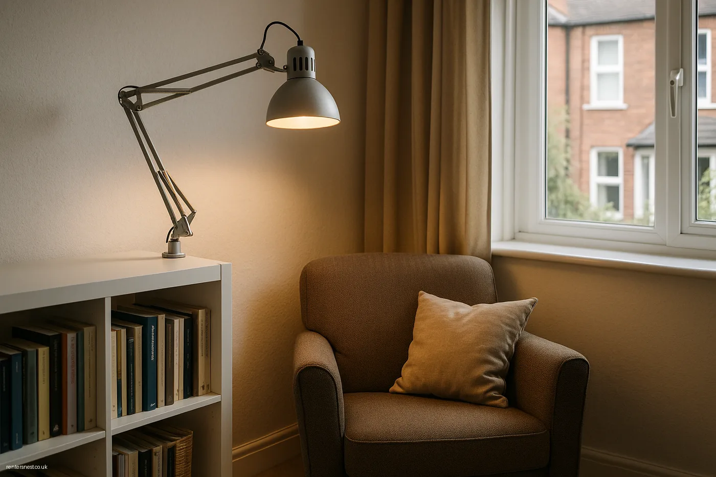 TERTIAL Lamp Clamped to a Shelf Edge