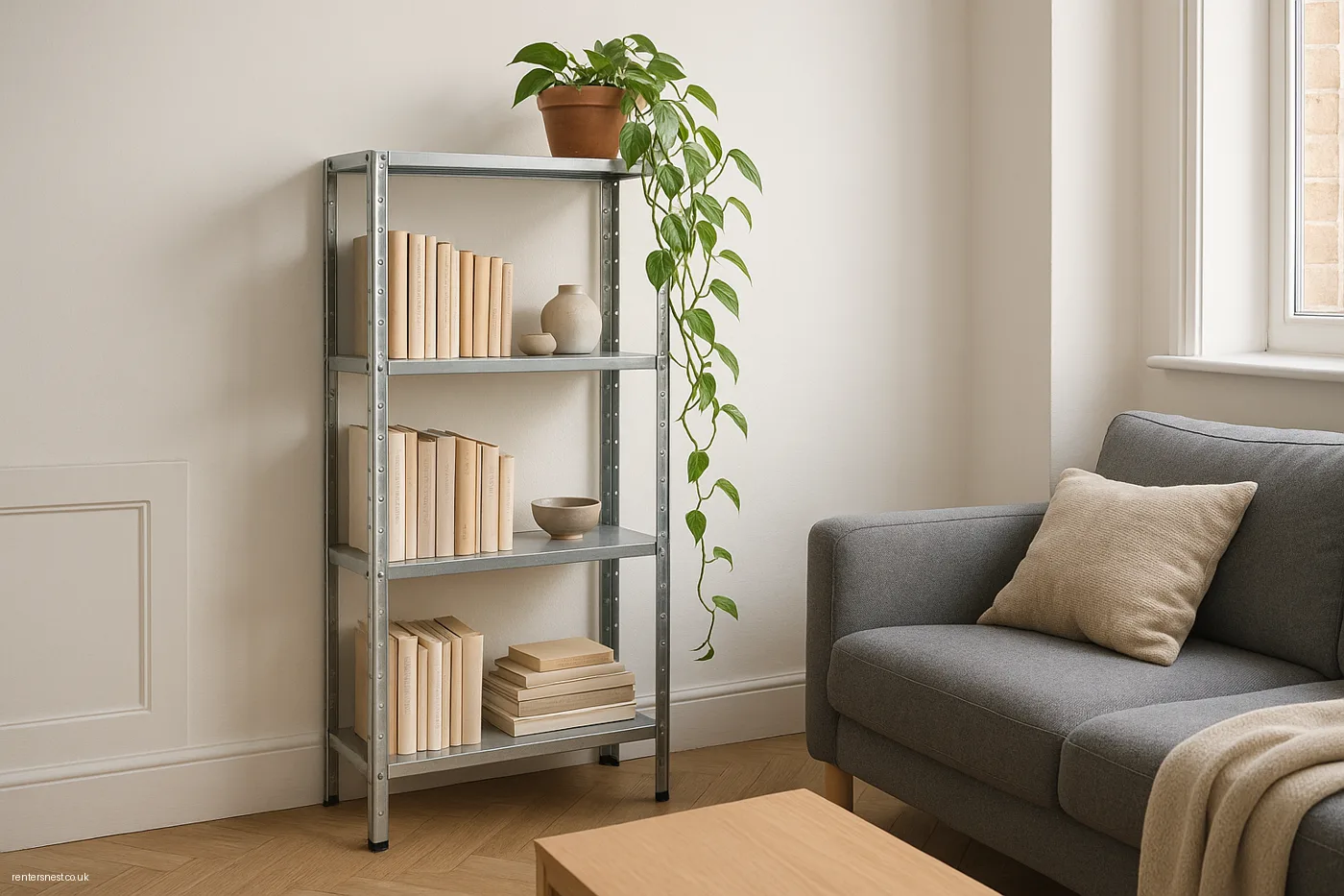 HYLLIS Shelving Unit Styled as a Bookcase