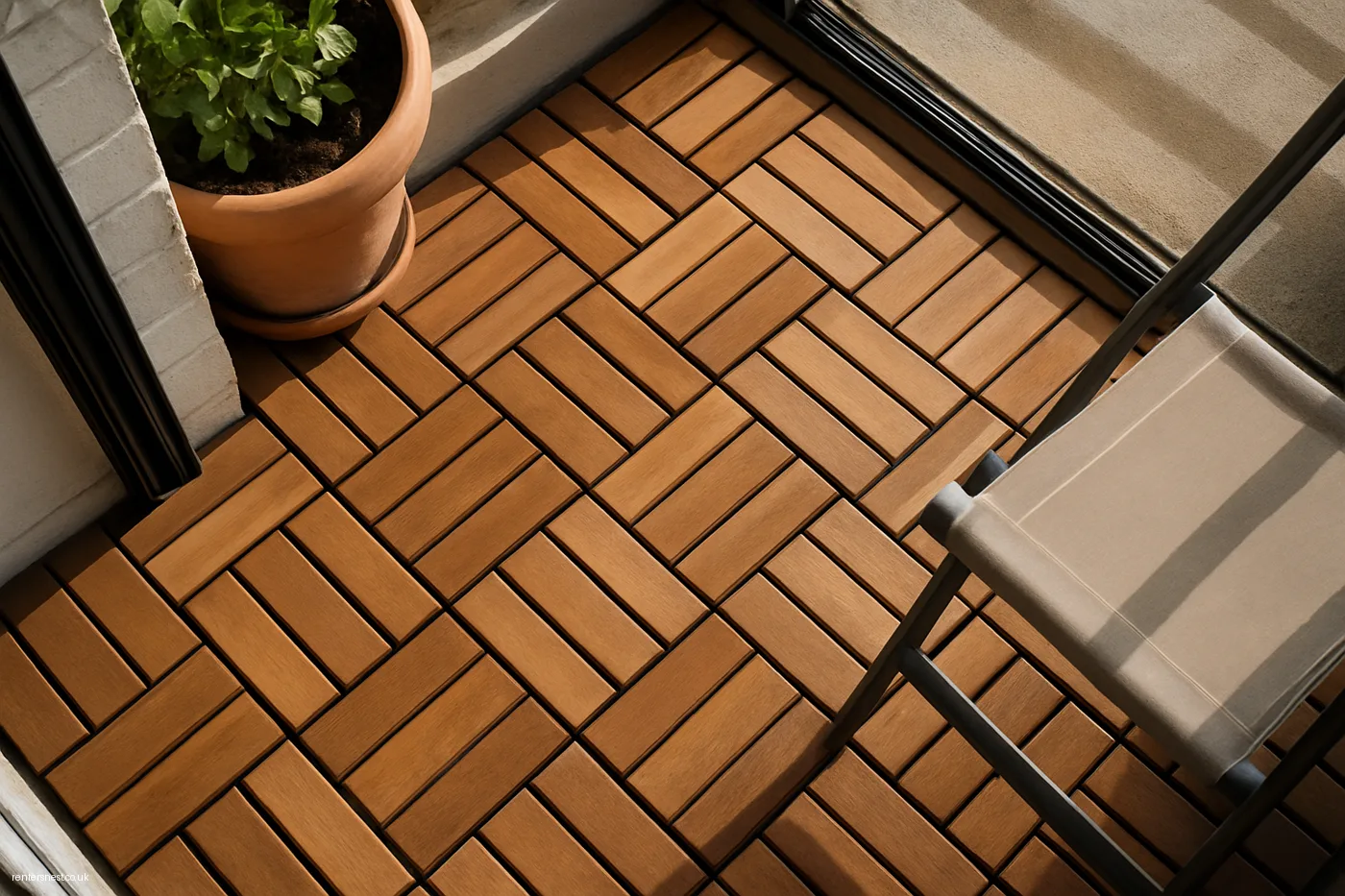 Interlocking Deck Tiles for Instant Flooring