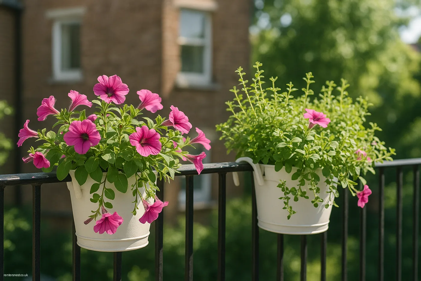 Railing Planters That Hook Over the Balustrade