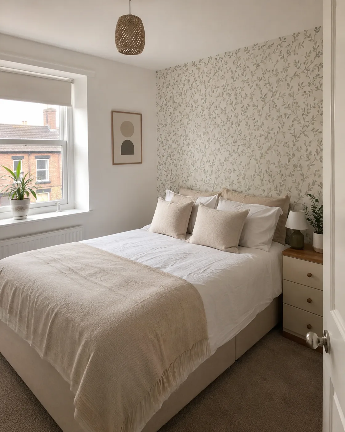 Apply Peel-and-Stick Wallpaper as a Feature Wall