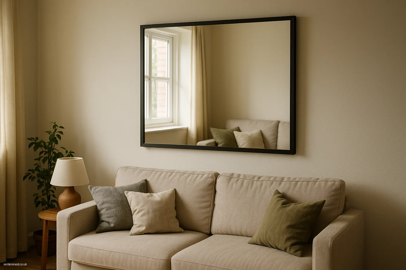 Mirrors Hung with Damage-Free Adhesive Strips