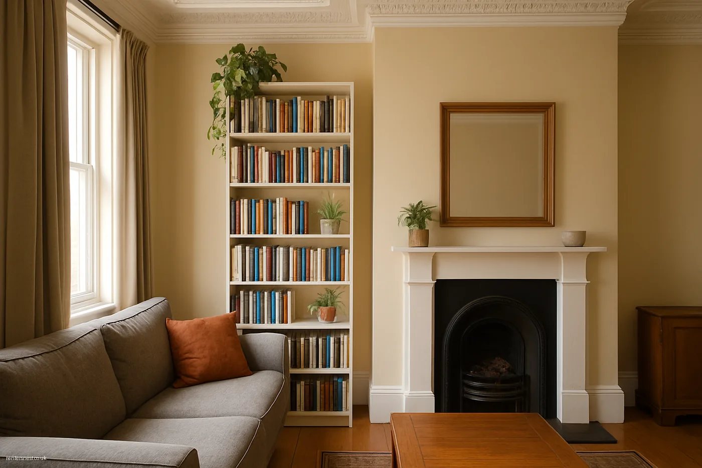 Vertical Storage with a Tall Narrow Bookcase