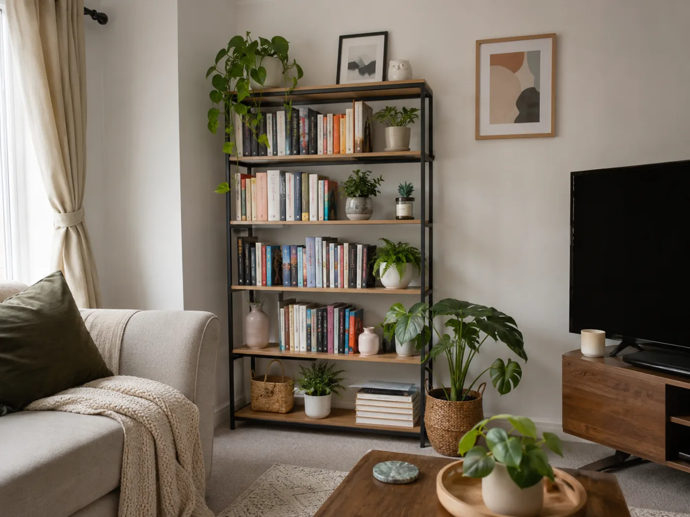 Use a Bookshelf as a Room Feature