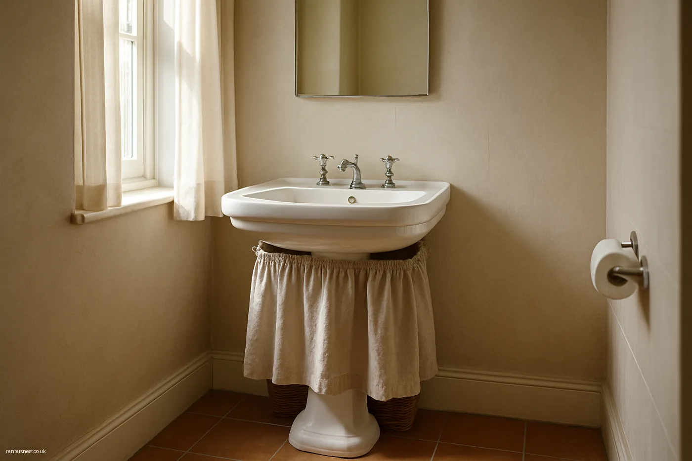 Under-Sink Storage With a Curtain