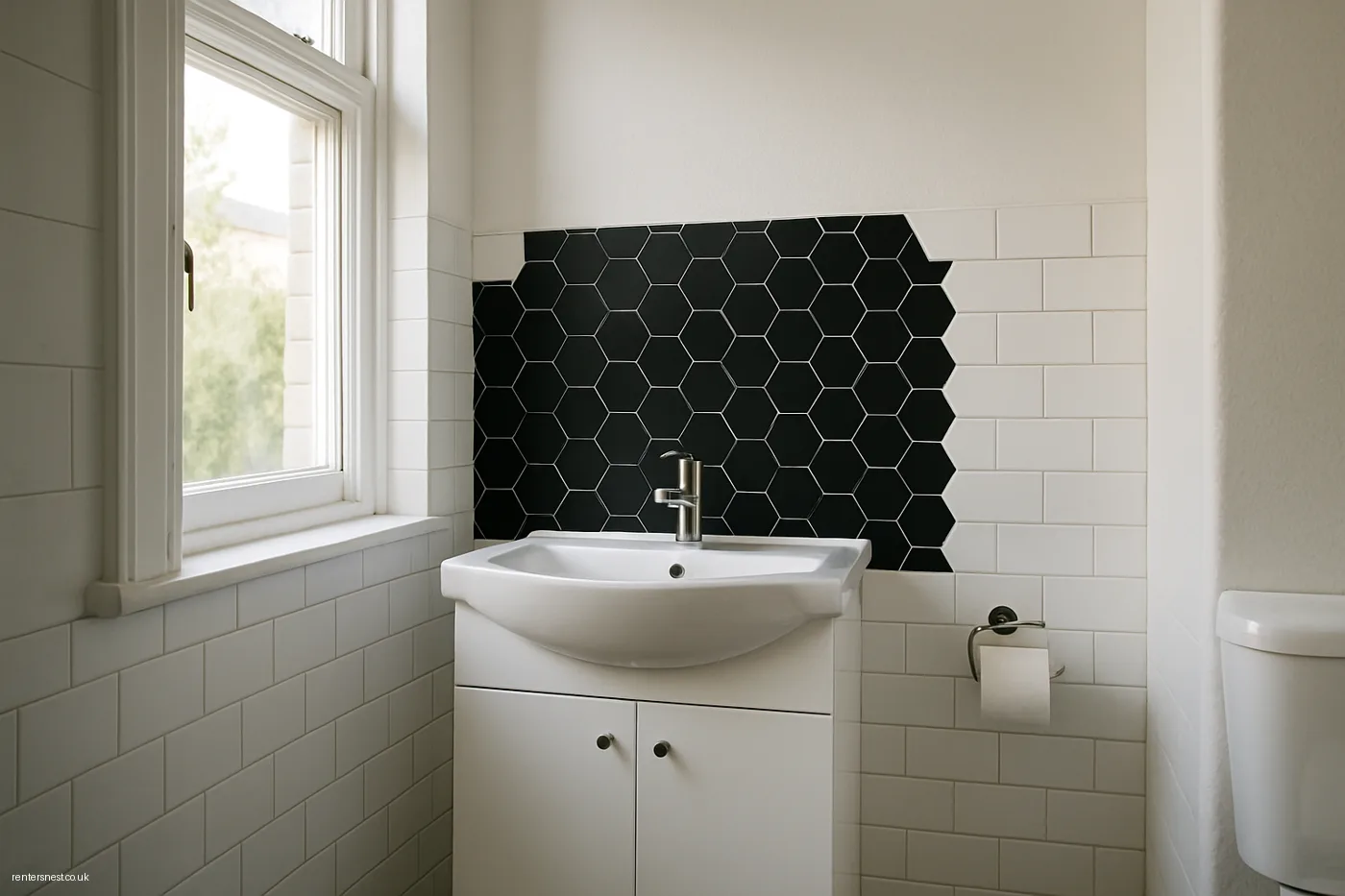 Peel-and-Stick Tiles Over Tired Grout