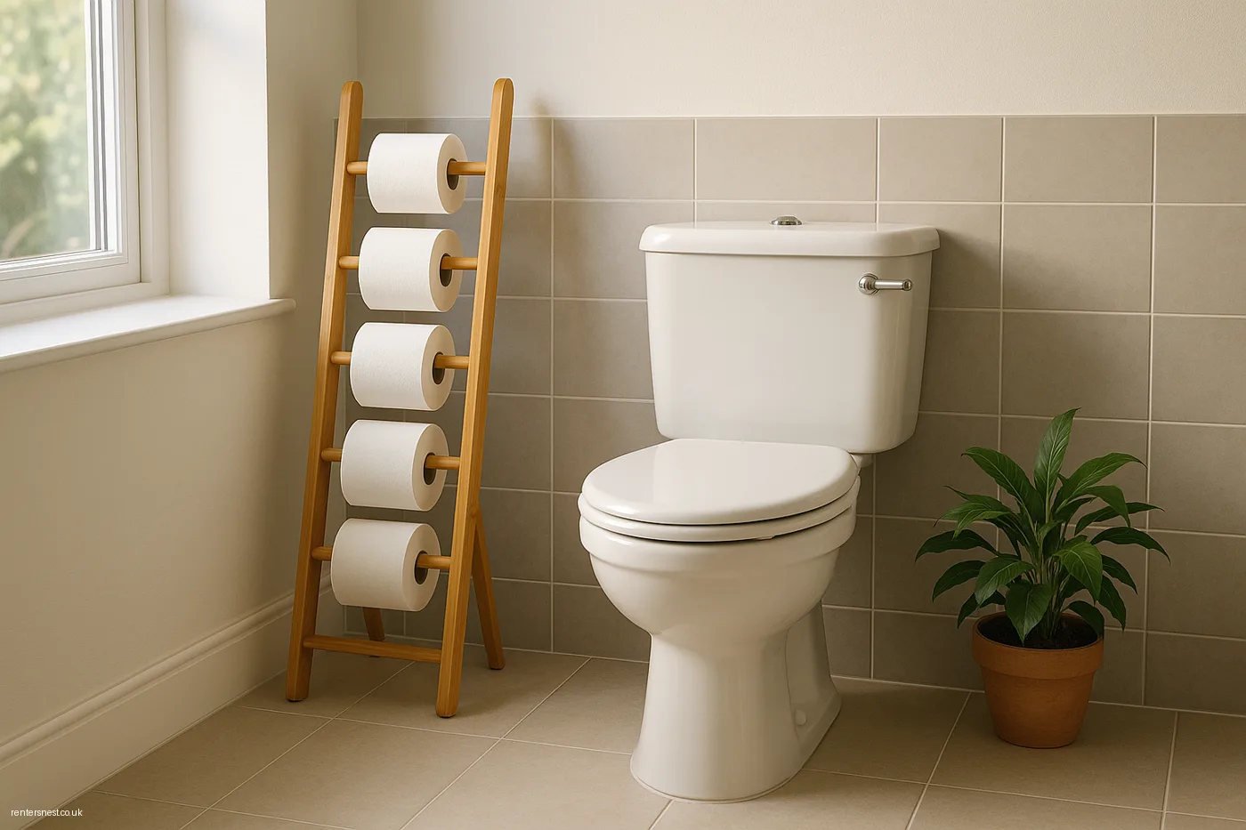 Freestanding Toilet Roll Ladder
