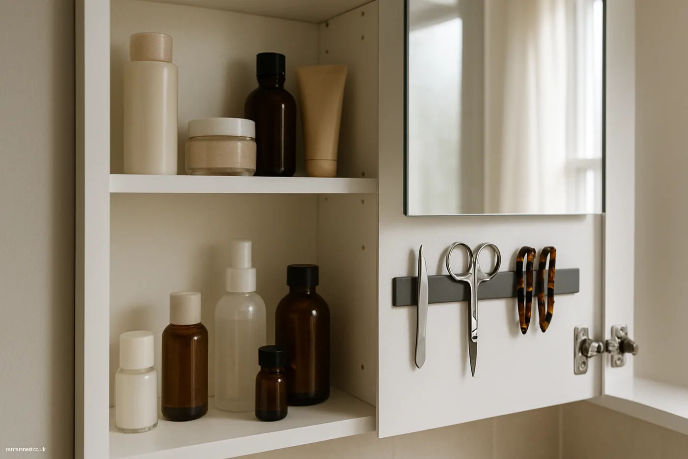 Magnetic Strips for Bathroom Clutter