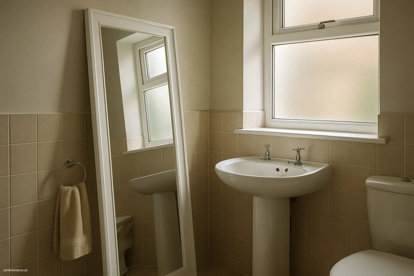 Freestanding Mirror With Built-in Storage