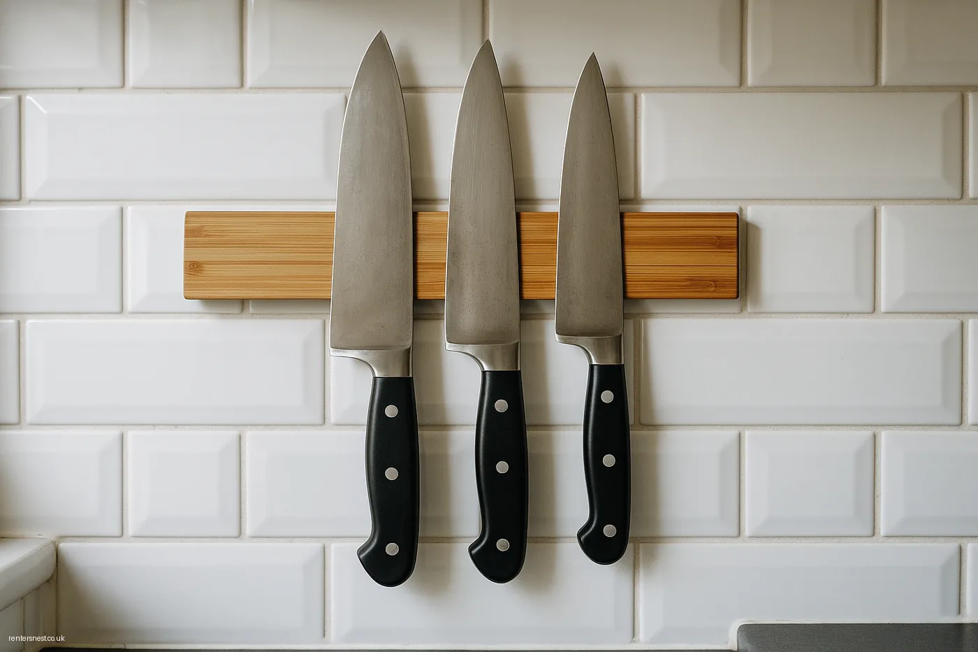 Magnetic Knife Strip on the Splashback