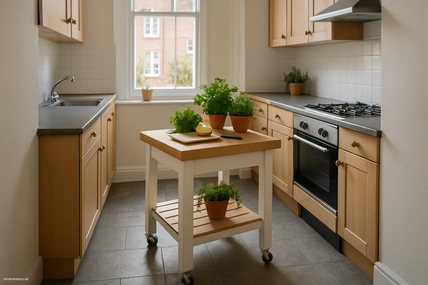 Freestanding Butcher's Block for Extra Worktop