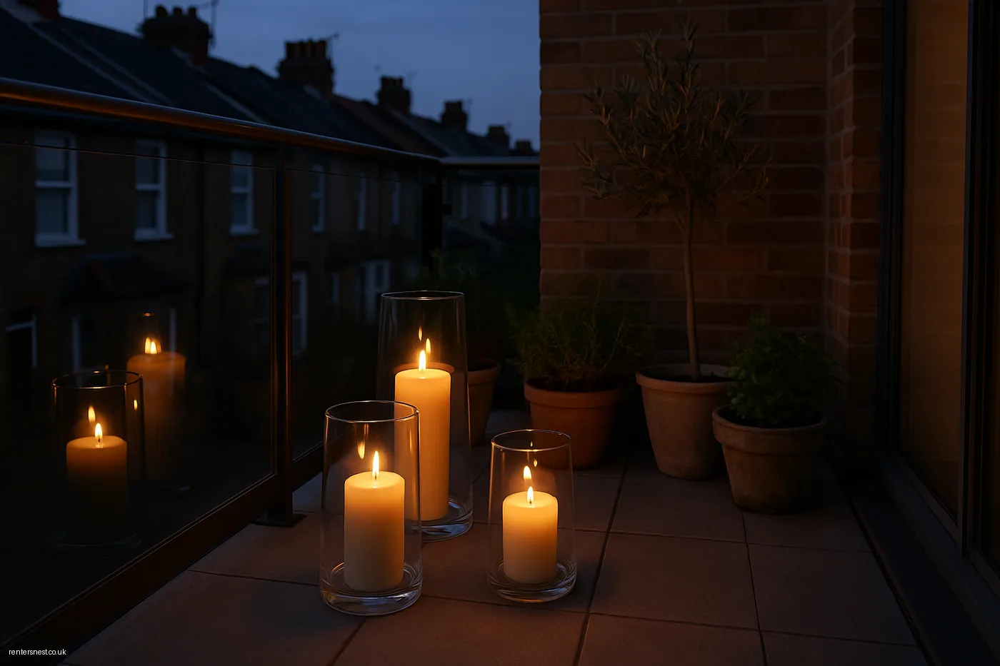 Scent with Outdoor Candles in Weighted Holders