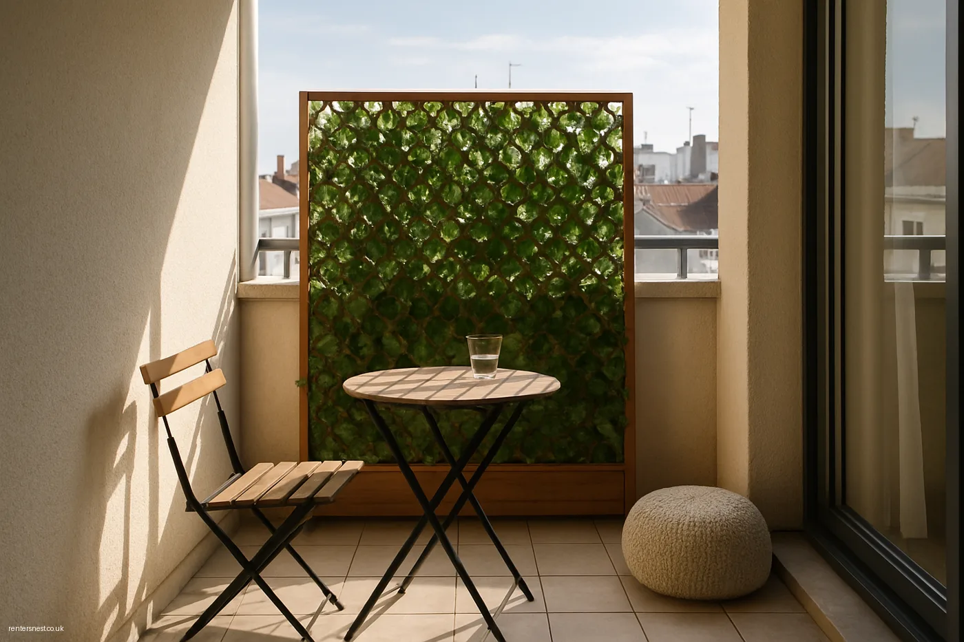 Freestanding Trellis Panel as a Privacy Screen
