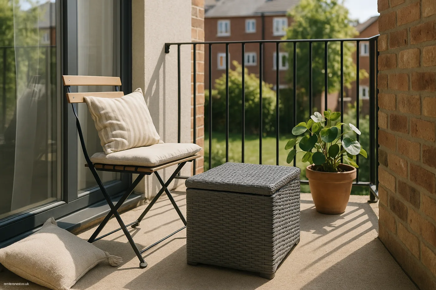 Weatherproof Storage Ottoman as Extra Seating