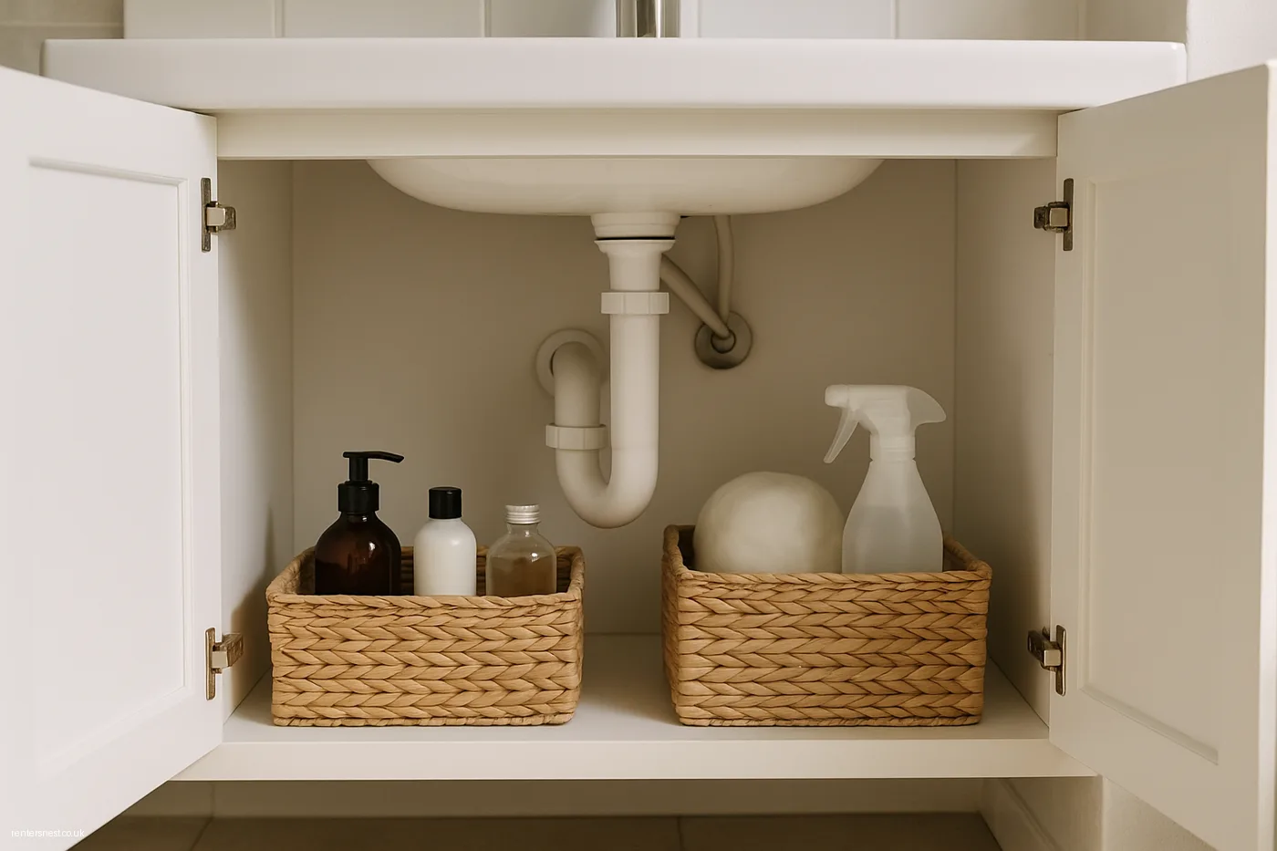 Stack Baskets Inside Your Existing Cabinet