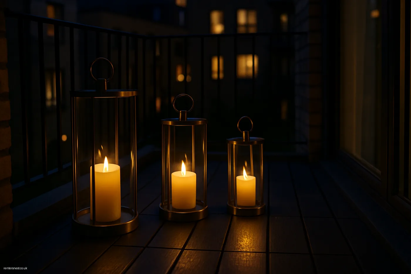 Set the Mood with Outdoor Lanterns and Candles